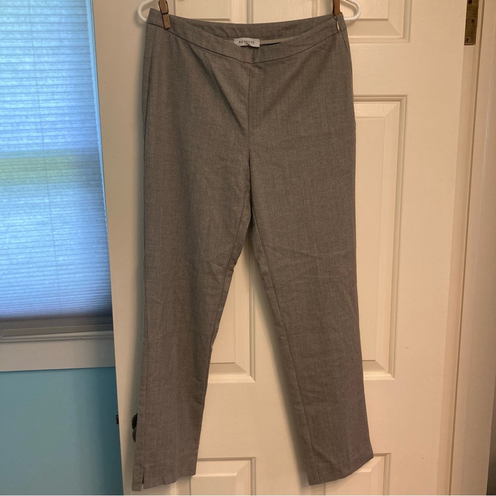 ROSSO35 Made in Italy Virgin Wool Blend Grey Khaki Straight Leg Women Sz 6 Pant